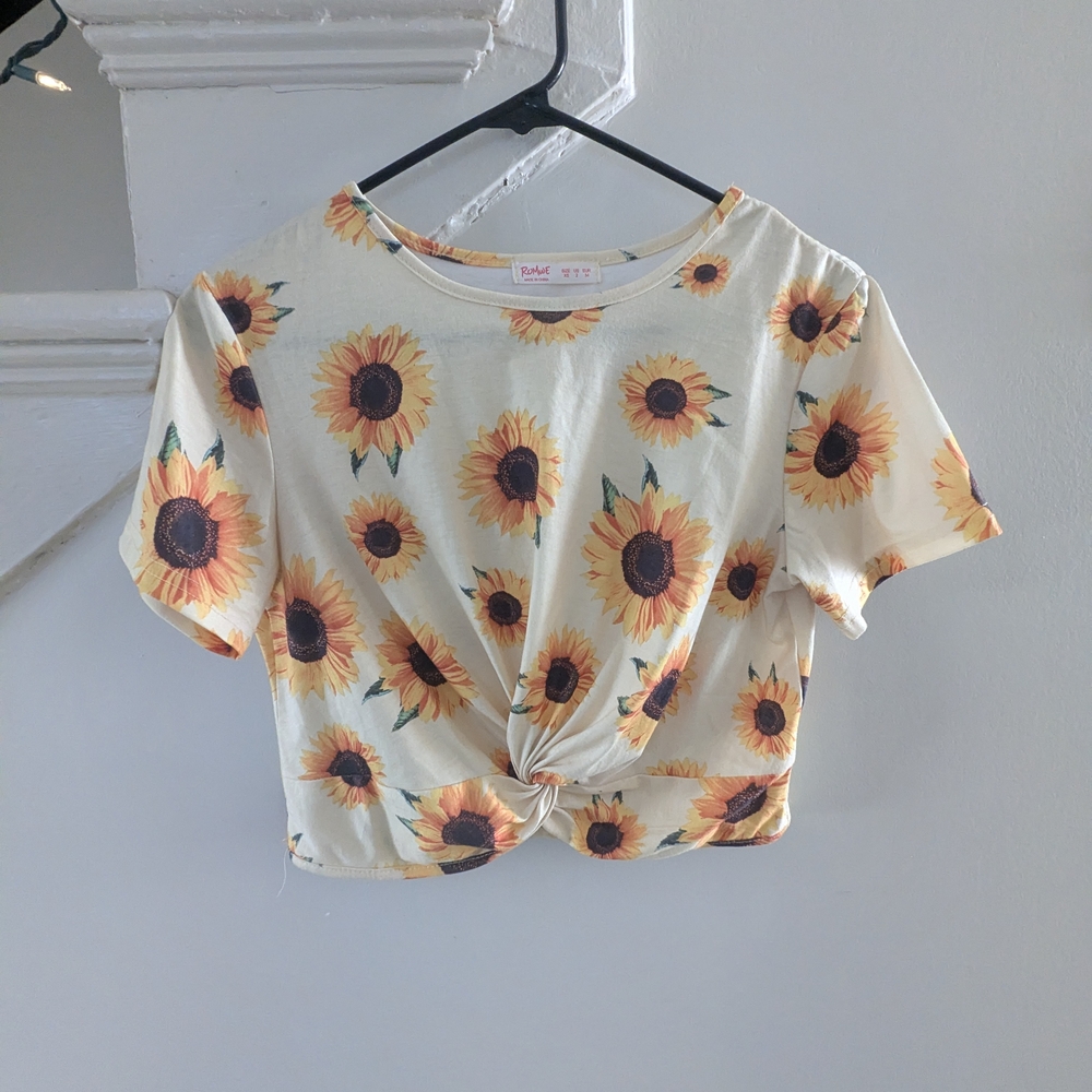 Pastels Sunflower Print Women's Top